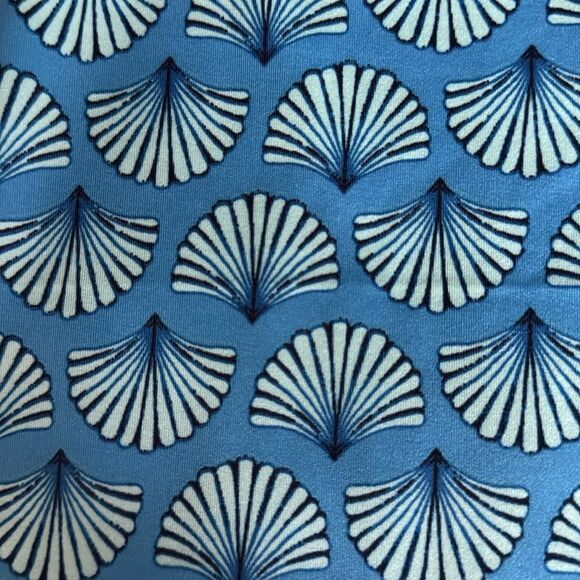 NWT Sigrid Olsen Blue Palm Print Golf Tennis Woman’s Sleeveless Zip Up Top.Small - Picture 3 of 7